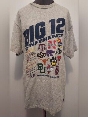 Jansport Gray 'Big 12 Conference' Short Sleeve Tee with Multicolor Logos